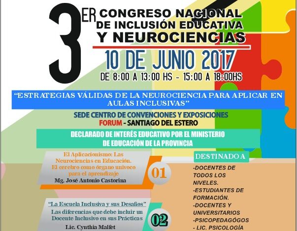 Photo of 3ER CONGRESO NACIONAL DE INCLUSIÓN EDUCATIVA Y NEUROCIENCIAS